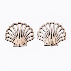 Grands pendentifs en bois creux non finis&nbsp;WOOD-N006-143