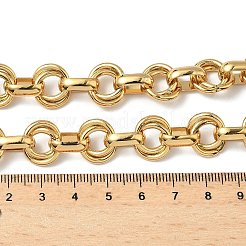 Halsketten mit Doppelringgliedern aus Edelstahl 304&nbsp;NJEW-S453-02P-A