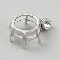 Base colgante de plata esterlina 925 cabujón&nbsp;STER-WH0816-004P-02