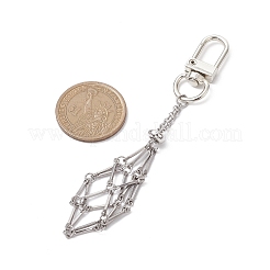 Sacchetto macramè con catena intrecciata in acciaio inossidabile&nbsp;HJEW-JM02056