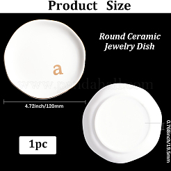 Plat à bijoux rond en céramique&nbsp;AJEW-WH20067-023A