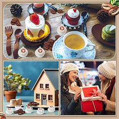 60 Stück Miniatur-Ornamente aus Kunstharz in 4 Farben&nbsp;DOLL-YW0001-03