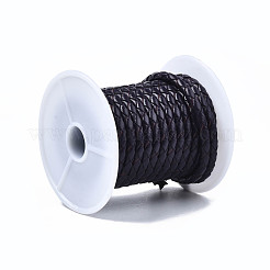 Cordoncino di cuoio intrecciato bovina&nbsp;NWIR-N005-01G-4mm
