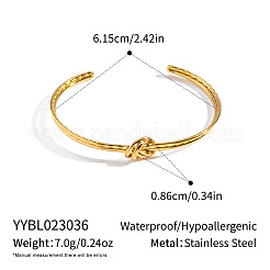 Brazaletes de doble hebra con nudo abierto de acero inoxidable 304 para mujer&nbsp;BP9596