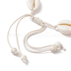 Armbänder aus natürlichen Muscheln und synthetischen türkisfarbenen Schildkrötenperlen&nbsp;BJEW-JB10082