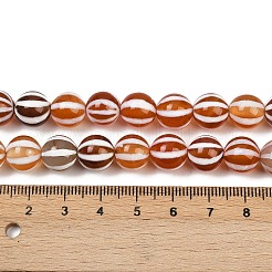 Natürliche tibetische Achat-Streifenperlenstränge&nbsp;G-NH0037-B02-02A