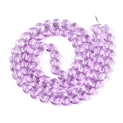 Fili di perle di vetro trasparenti con vernice da forno&nbsp;DGLA-N021-01A-05