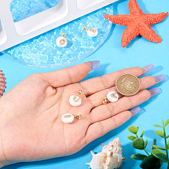 5 Stück 5 Stile natürliche Süßwasser-Zuchtperlennuggets mit Buchstabenanhängern&nbsp;KK-TA0002-37