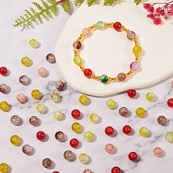 300 Stück 6 Farben sprühlackierte Knistern Glasperlen&nbsp;CCG-SZ0001-11B