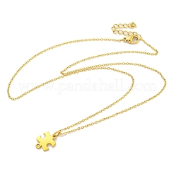 Collane con ciondolo in acciaio inossidabile 304&nbsp;NJEW-M099-01E-G