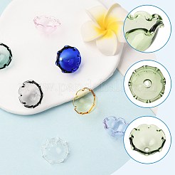 16 Stück 8-farbiger Glasperlenkegel für die Herstellung von Windspielen&nbsp;GLAA-FS0002-55