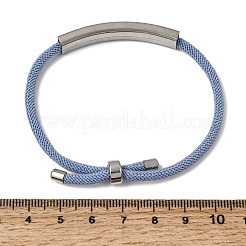 Pulsera redonda de cordón de nailon Milano con cierre deslizante&nbsp;BJEW-L722-01P-13