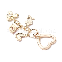 Valentinstag Bowknot Herz Rose Legierung Emaille Anhänger Dekorationen&nbsp;HJEW-JM04468