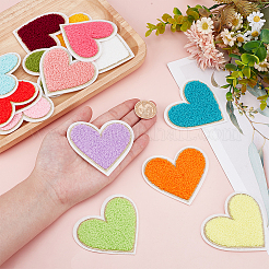 15 Stück 15 Farben Handtuch Stickerei Stil Baumwolle zum Aufbügeln/Aufnähen Patches&nbsp;DIY-HY0002-32
