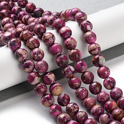 Gefärbte natürliche Regalit/Imperial Jaspis/Meeressediment Jaspis Perlen Stränge&nbsp;G-B124-C01-06
