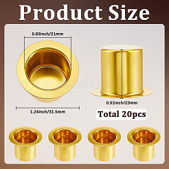 20 pieza de vasos de aluminio para velas&nbsp;AJEW-SP0006-41B-02