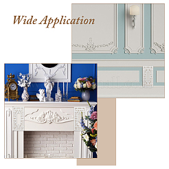 Hohle Kautschukholz-Onlay-Applikation geschnitzt&nbsp;AJEW-WH0609-130