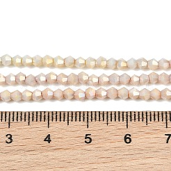 Galvanisieren Sie Stränge aus doppelkegeligen Glasperlen&nbsp;GL-T021-2.5x3mm-16-13