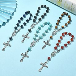 5 Stück 5-teiliges Rosenkranz-Armband-Set mit natürlichen gemischten Edelsteinen&nbsp;BJEW-TA00330
