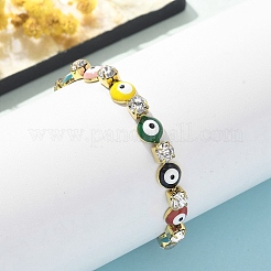 Bracciali a catena con strass in acciaio inossidabile 304 per donna&nbsp;BJEW-F488-24G