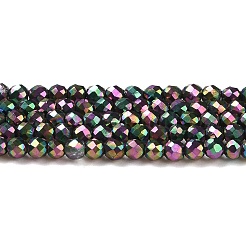Chapelets de perles en verre électroplaqué&nbsp;GLAA-H021-01A-FP14