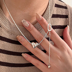 2 pieza 925 anillos de resorte de plata esterlina&nbsp;STER-BBC0008-68