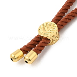 Silberarmbänder aus gedrehter Nylonschnur&nbsp;DIY-B066-03G