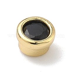 Cabochon rotondi piatti in ottone micro pavé di zirconi cubici&nbsp;KK-P345-13G-A04