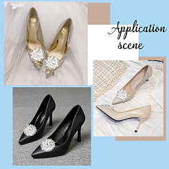 2 Stück Legierungs-Strass-Schuhdekorationen&nbsp;AJEW-FG0003-72A