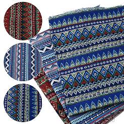Tessuto in lino e cotone con stampa geometrica in stile bohémien&nbsp;DIY-FZC0002-05A