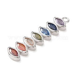 Colgante micropavé cubic zirconia de latón&nbsp;KK-A295-06B-P