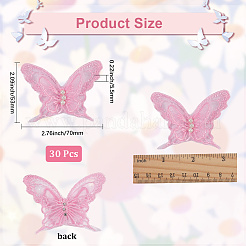 30 applique en dentelle papillon en polyester&nbsp;DIY-CY0001-65A