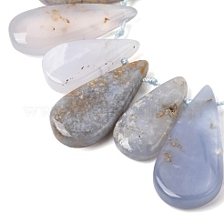 Naturelles bleu perles de calcédoine brins&nbsp;G-NH0075-B01-01