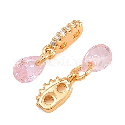 Breloques en laiton Shegrace serties de micro-pavés de zircone cubique&nbsp;XGRQ5K437-824G-A