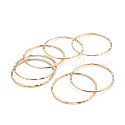 Conjunto de brazaletes lisos de acero inoxidable 201 con revestimiento al vacío de PVD para mujer (7 unidad)&nbsp;BJEW-L664-022C-G02