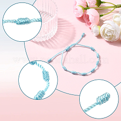 24 Stück 12 Farben Polyesterschnur geflochtene Armbänder für Männer und Frauen&nbsp;BJEW-SP0001-14