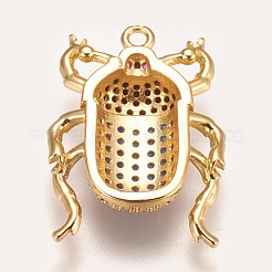 Ottone micro spianare pendenti zirconi&nbsp;X-ZIRC-K078-04G