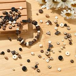 56 g 14 Stile natürliche Kokosnuss-Rondellperlen&nbsp;COCB-CJ0001-01