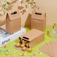 Rechteckige Geschenktüten aus Kraftpapier mit Lochgriff&nbsp;CON-WH0088-84