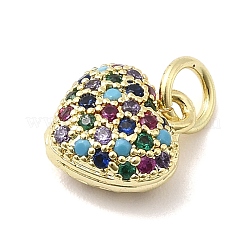 Pendentifs avec zircon cubiques à micro-pavés en laiton&nbsp;LS-KK-C137-01G-06