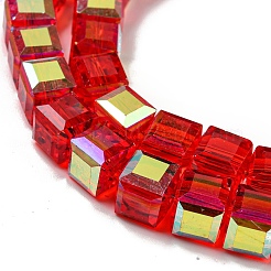 Chapelets de perles en verre électroplaqué&nbsp;EGLA-M031-01A-HR02