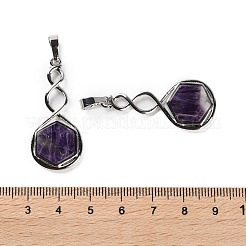 Natürlichen Amethyst Edelsteinanhänger&nbsp;G-F777-05P-07
