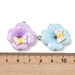 Pendentifs en résine opaque&nbsp;RESI-D016-02C