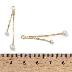 Perlenanhänger aus Messing und ABS-Kunststoff&nbsp;KK-U045-03G