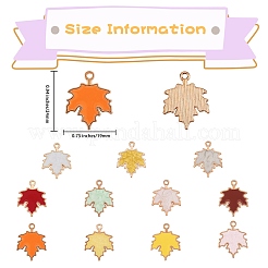 44 pz 4 ciondoli in lega di zinco a tema autunno stile&nbsp;ENAM-SZ0001-16