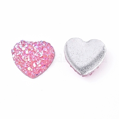 Cabochons brillants en résine druzy&nbsp;RESI-WH0008-30E
