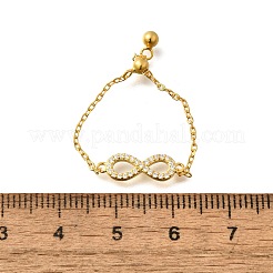 925 Schiebering aus Sterlingsilber mit Mikropavé und Zirkonia&nbsp;RJEW-R016-02G-03