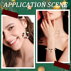 Kit de fabrication de bijoux DIY avec perles et pendentifs pour Noël&nbsp;DIY-SC0025-35