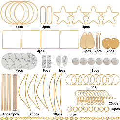 Kits de boucles d'oreilles turquoise synthétiques à faire soi-même&nbsp;DIY-SC0014-46