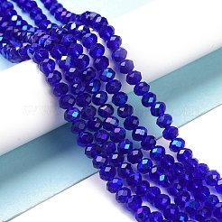 Chapelets de perles en verre électroplaqué&nbsp;EGLA-A034-T1mm-L16